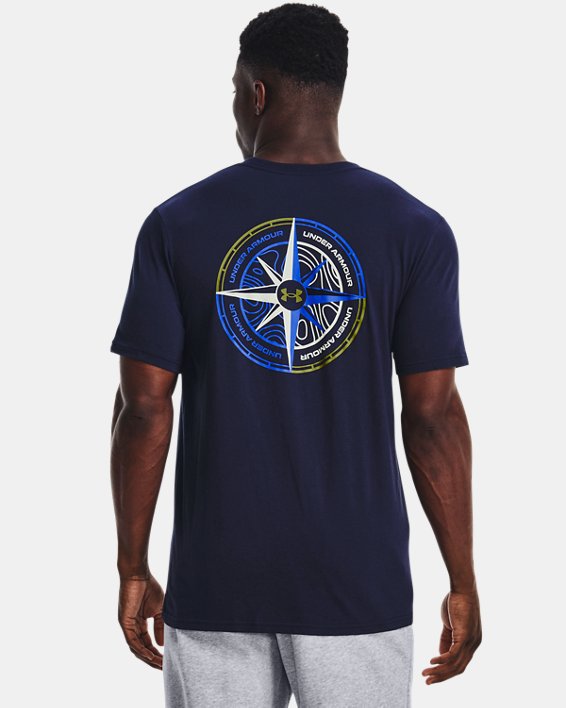 Men's UA Engineered Compass Short Sleeve, Blue, pdpMainDesktop image number 1